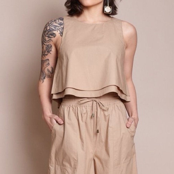 Apiece Apart Tops - Apiece Apart Agnes Top Khaki